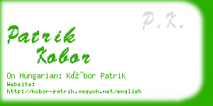 patrik kobor business card